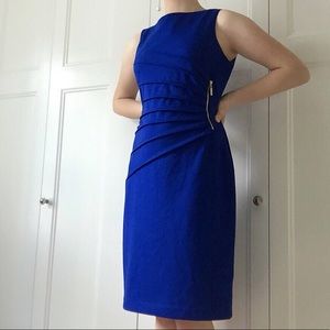 •NWOT Blue Zip Detail Dress•